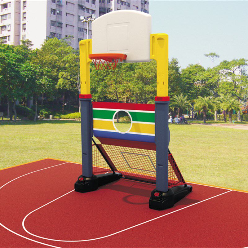 幼儿园可升降室外篮球架足球门组合儿童家用户外加固小型投篮玩具