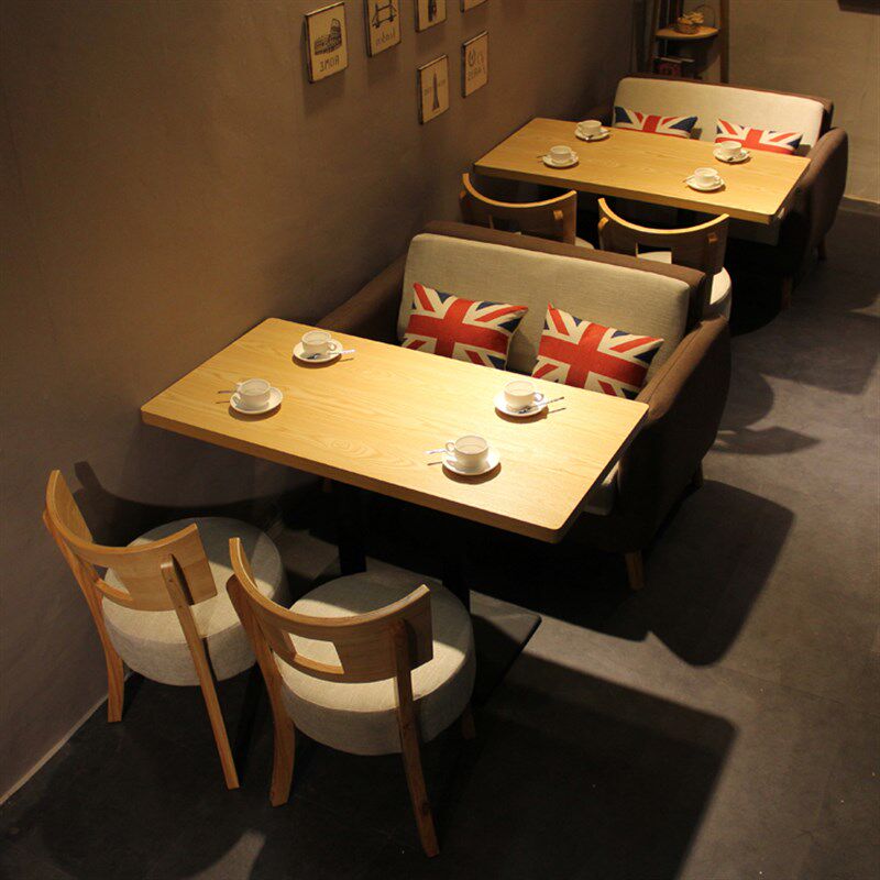 快餐西餐咖啡厅沙发火锅甜品奶茶店桌椅组合饭店酒吧椅子卡座沙发