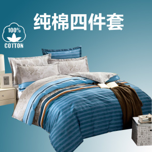 一米二三五八床上四件套全棉纯棉被套1米8夏季 两 2米x23夏天35薄款