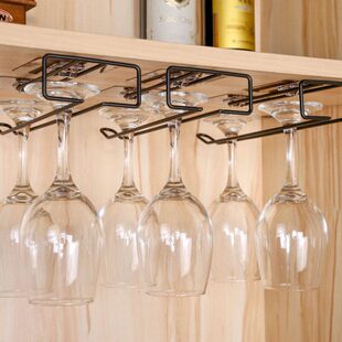 免打孔红酒杯悬挂倒挂架高脚杯架葡萄酒杯架摆件吊杯架倒挂家用