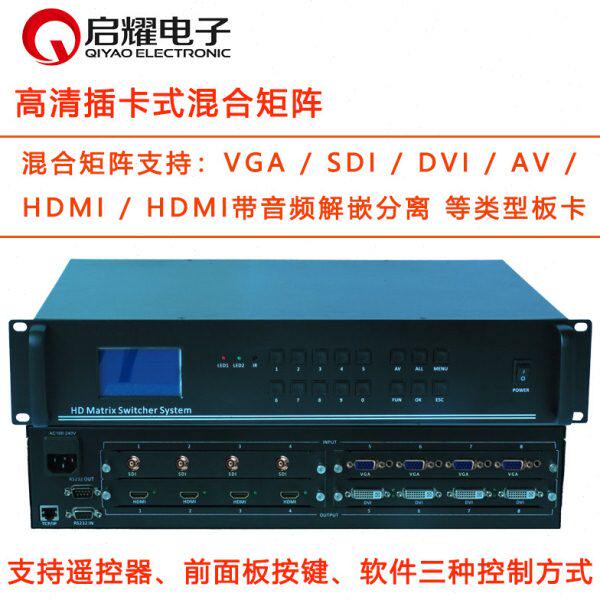 高清混合矩阵 4/12/16/24/32/48/64/72路口入插卡式 混合切换器