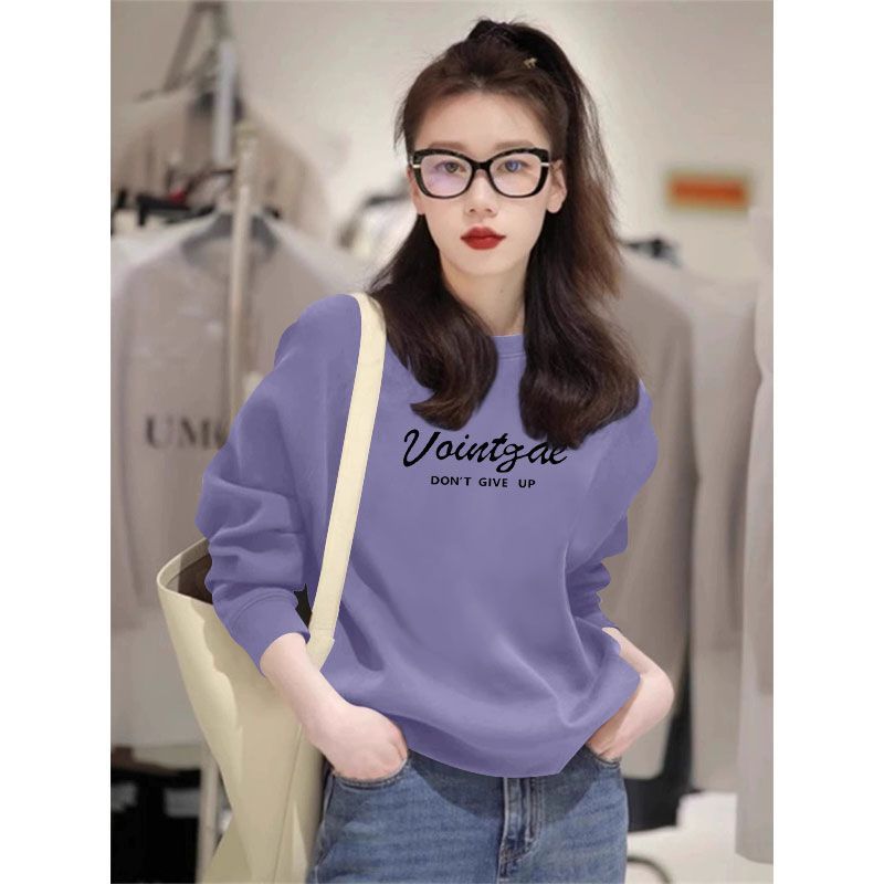 秋冬精品纯棉套头女士卫衣