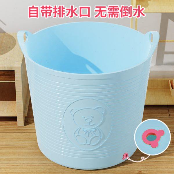 大儿童泡澡桶浴桶宝宝洗澡桶浴盆家用沐浴桶可坐小孩游泳桶洗澡盆