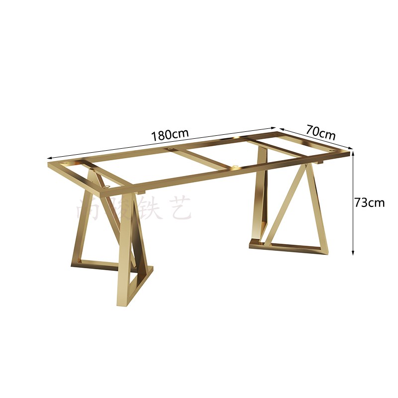 新款大理石桌腿支架岩板桌子腿不锈钢餐I桌脚办公桌底座茶台支撑