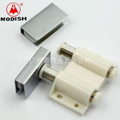 玻璃柜反弹磁吸磁碰双开对开柜门隐形柜门吸反弹器门碰按弹式双头