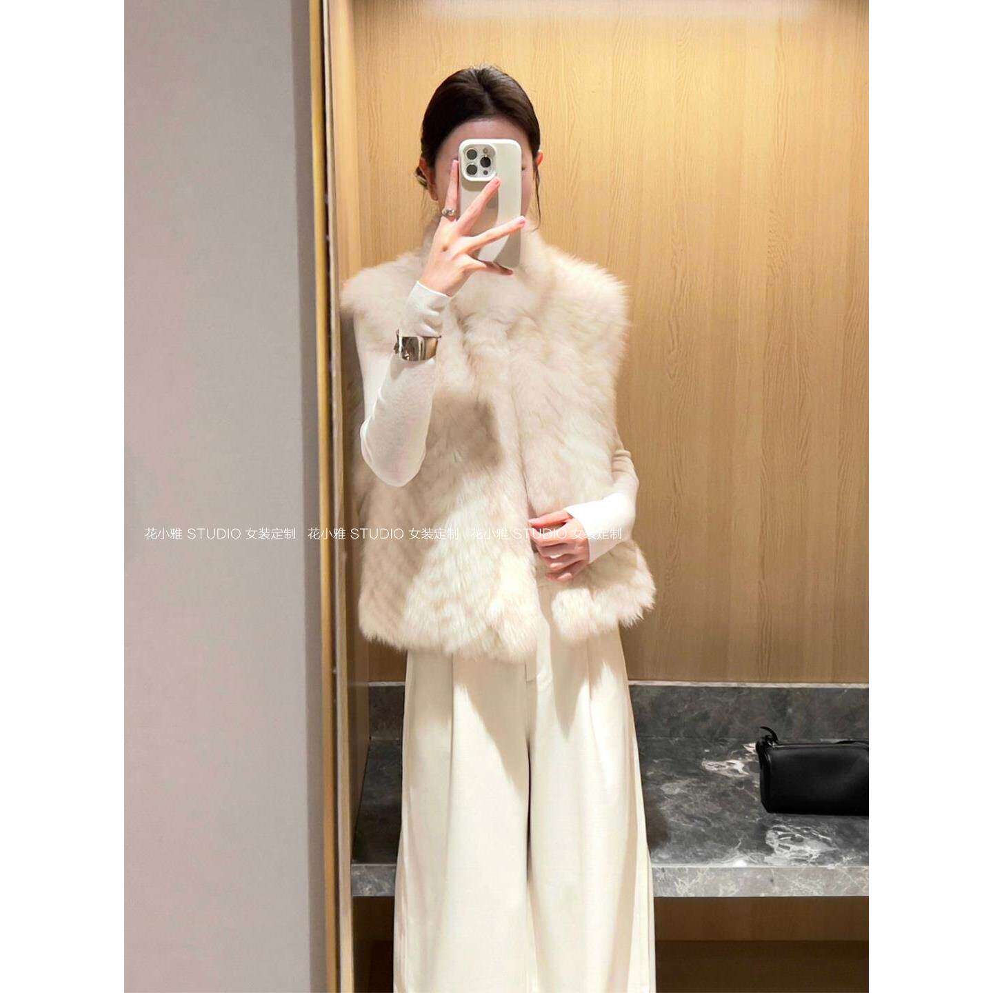 小香风毛毛马甲外套女202