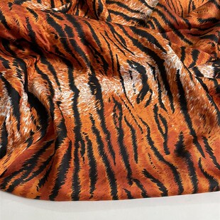 D66夏季色丁印花雪纺布头柔软垂坠不透连衣裙上衣diy工厂剩余面料