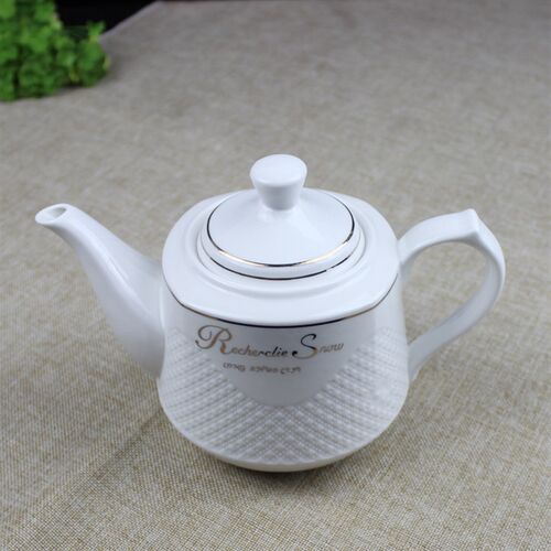 陶瓷茶壶单壶冷水壶欧式骨瓷花茶壶家用凉水壶餐厅大容量茶水壶
