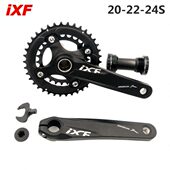 24速自行车曲柄链轮齿盘 健坤 IXF山地车双盘片中空一体牙盘20