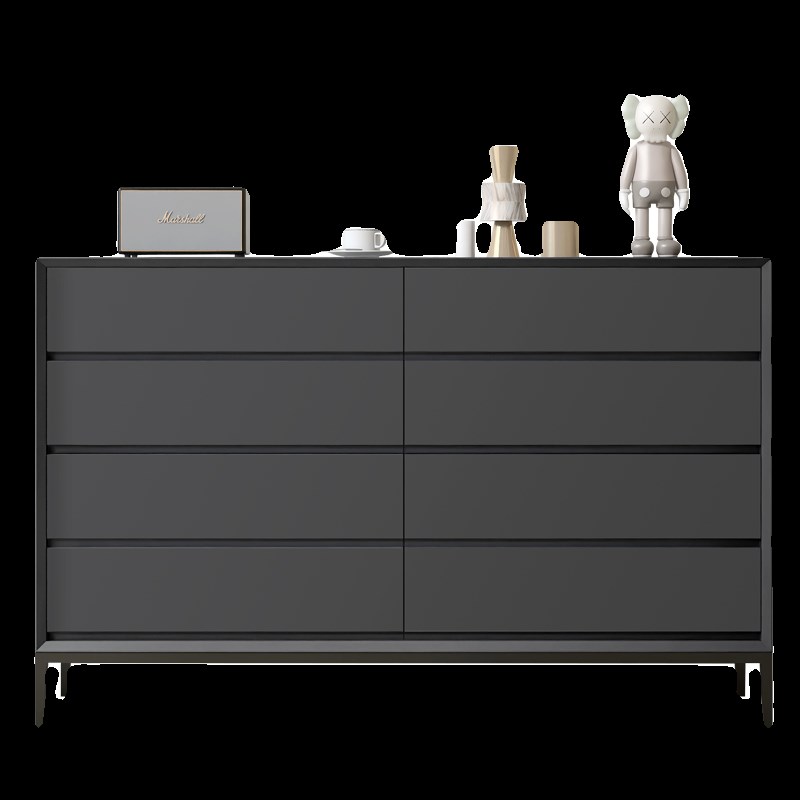 意式极简八斗柜烤漆30cm厚度卧室床尾柜储物柜Q墙边超薄收纳抽屉