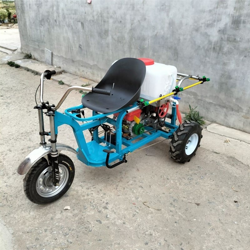 三轮喷药机汽油电启动三x轮喷药机可折叠多功能喷药机