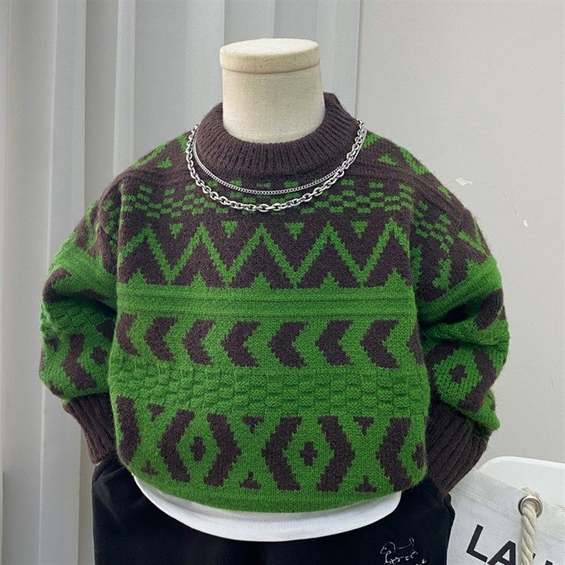 男童毛衣秋冬款2024新款儿童针织毛线衣打底衫男孩复古洋气中厚潮,童装/婴儿装/亲子装,毛衣/针织衫,淘宝优惠券,粉丝福利购,淘宝优惠卷