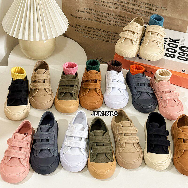 春秋复古儿童帆布鞋男童女童低帮板鞋校园小白鞋魔术贴宝宝室内鞋,童鞋/婴儿鞋/亲子鞋,帆布鞋,淘宝优惠券,粉丝福利购,淘宝优惠卷