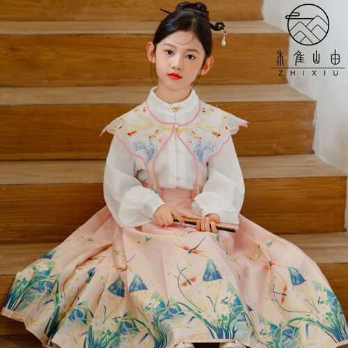 女童汉服2024春装新款儿童古风马面裙国风国学唐装国风古装演出服
