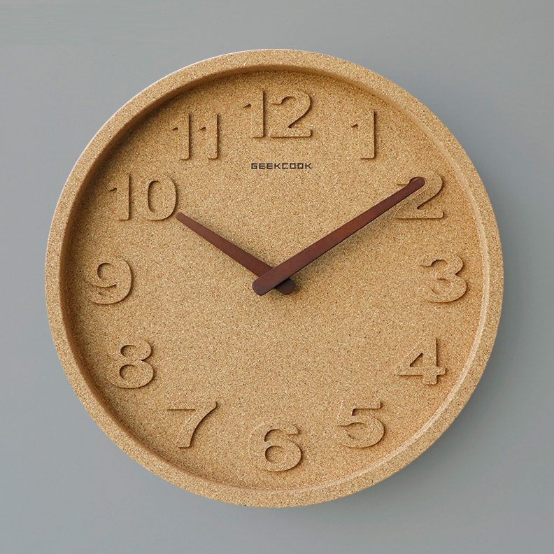 极简圆形客厅挂钟简约现代家用创意环保时钟北欧钟饰静音家庭钟表