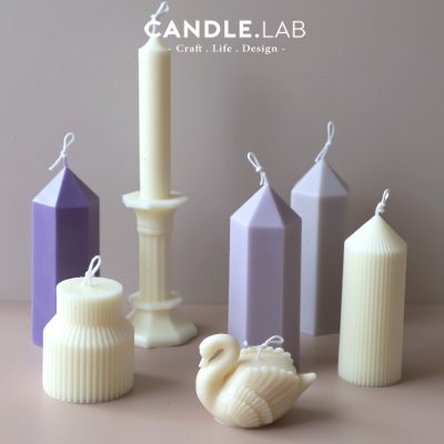 CANDLE.LAB | 尖顶六边柱形八角烛台柱蜡PC亚克力塑料蜡烛模具
