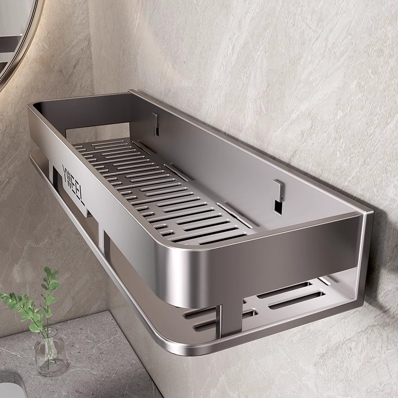 卫生间置物d架浴室壁挂式免打孔厕所洗澡洗手间洗漱台墙上收纳架