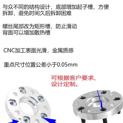 轮毂改装7075锻造法兰盘孔距转换接头变位器变距偏距垫片