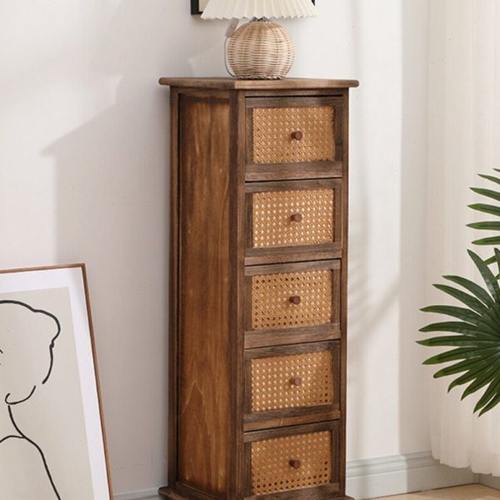 实木30cm夹缝收纳柜小户型超窄床头柜客厅厨房缝隙置物柜复古柜子