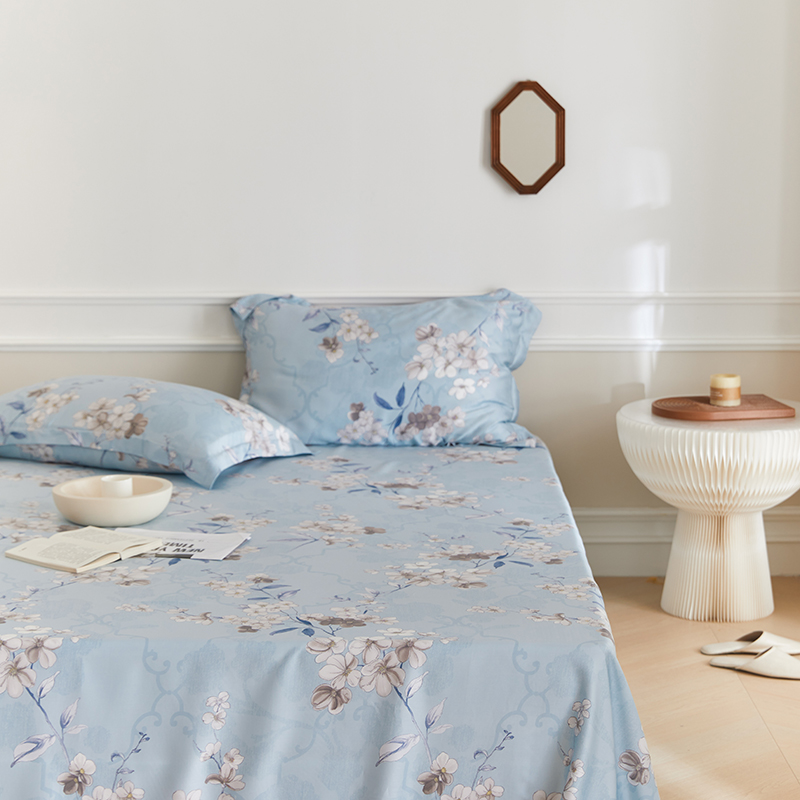 80S兰精天丝i单件床单床笠丝滑凉爽亲肤单双人莱赛尔床罩夏季单品