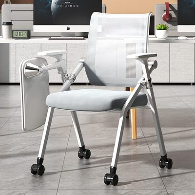 培训椅带桌板办公椅写字板靠背折叠椅带轮培训机构办公会议室桌椅