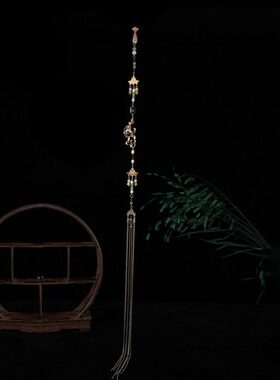 马面裙配饰禁步 平安扣祥云腰间配饰 腰佩装饰挂饰流苏吊坠腰链