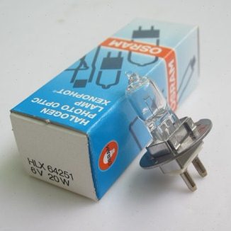 德国原装欧司朗OSRAM充氙米泡带瓷座,石英卤素灯泡64251 6V20W