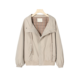 立领宽松短款 春季 新款 气质百搭外套258320 甜甜粉丝专享