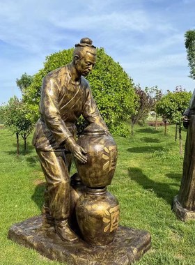 制酒摆件传统酿酒雕塑工艺u流程玻璃钢酒庄文化酒厂展示迎宾装饰