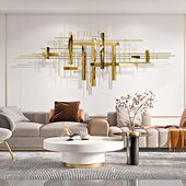 轻奢铁艺客厅壁饰背景墙面创意家居北欧卧室金属艺术挂件装 饰壁挂