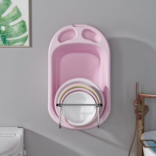 脸盆收纳架浴室放盆架置物架不锈钢脸盆架壁挂式卫生间免打孔家用