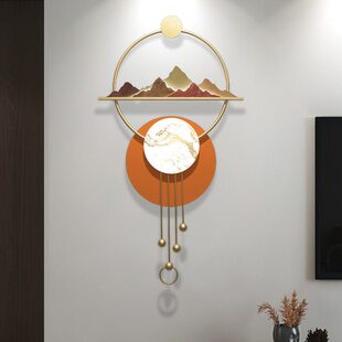 创意餐厅玄关墙上金属挂饰客厅铁艺挂件电视背景墙面木格栅装饰品