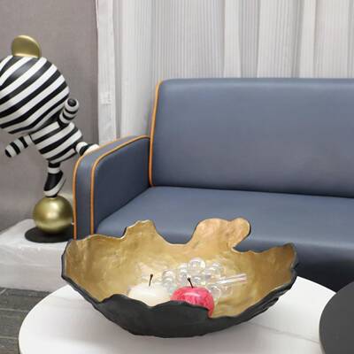 现代简约创意富贵金收纳果盘客厅书房办公室卧室玄关茶几家居饰品