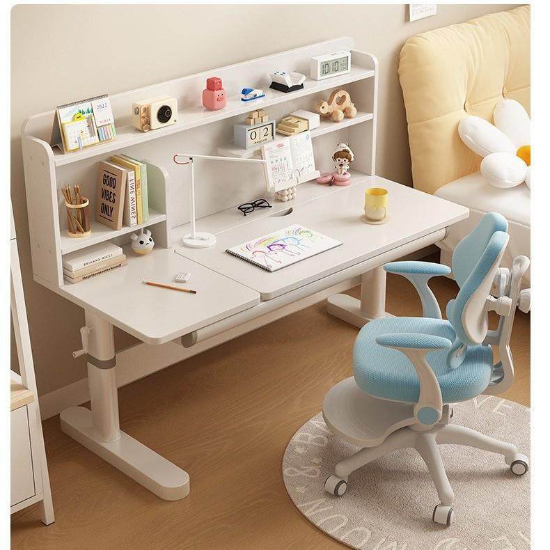 实木儿童学习桌小学生家用写字书桌写作业课桌椅套装可升降桌子