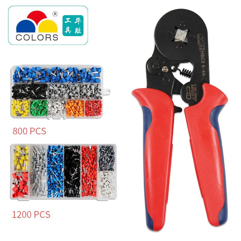 华胜工具HSC86-4自调试多功能压线钳管型端子组合套装压接钳套装