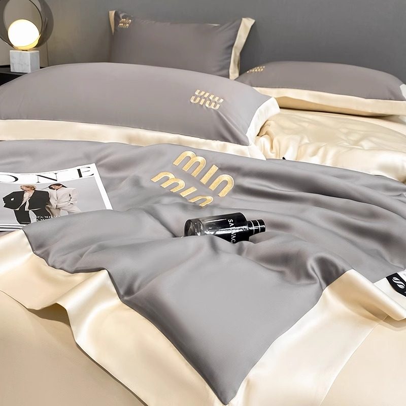 夏季可机水洗冰丝夏凉被四件套简约轻奢风夏被空调被夏天薄被子,床上用品,学生床品套件,淘宝优惠券,粉丝福利购,淘宝优惠卷