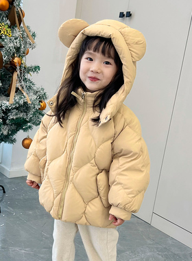 婴儿羽绒外套中小童装2023冬季新款女童羽绒服1-3-6-8岁加厚22136
