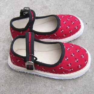 宝宝胖脚布鞋布底女孩方口婴儿小布鞋1-4岁小朋友千层底加厚室外