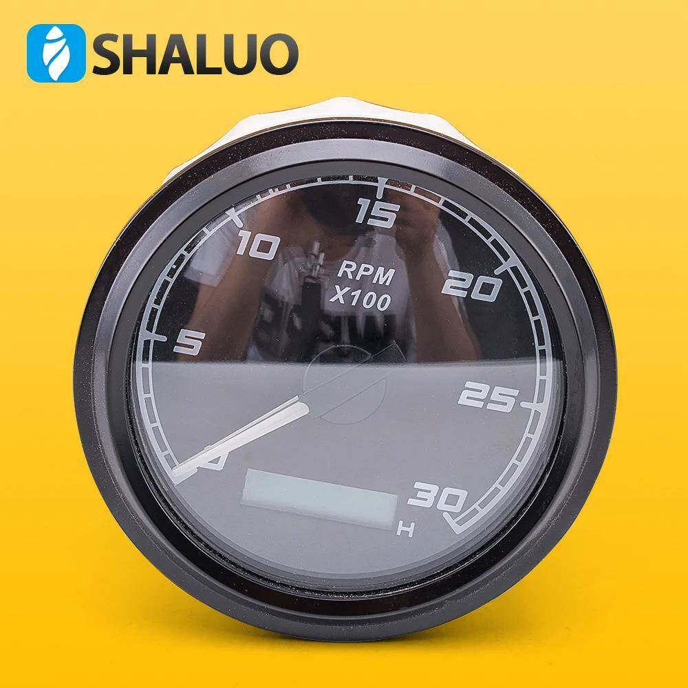 85MMDC12V24V3000发电机转速表小时速度计LCD显示机械表