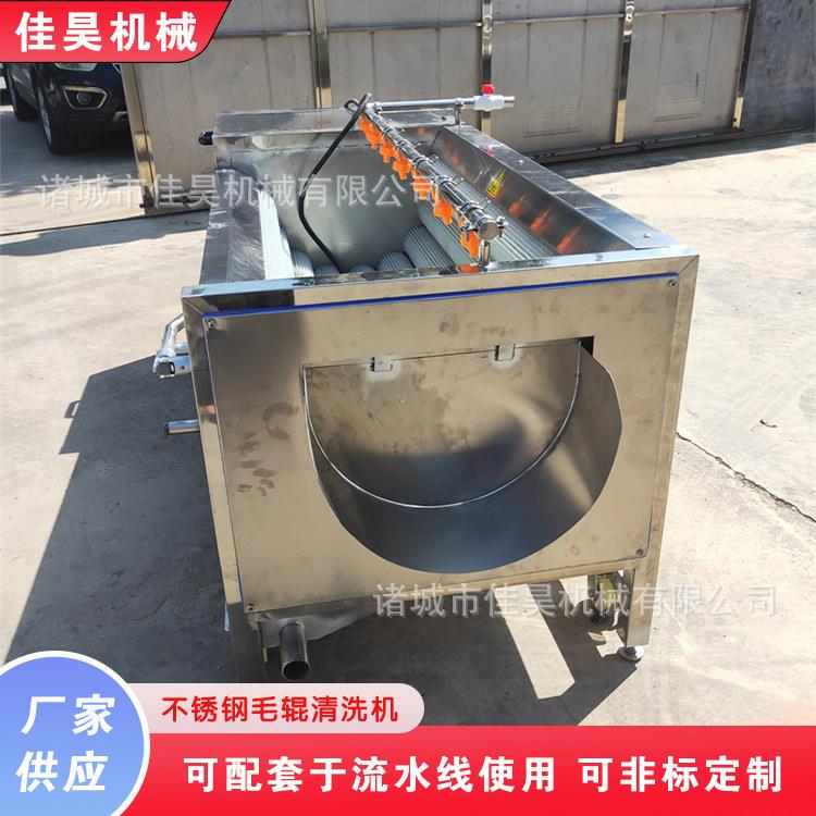 不锈钢小型莲藕清洗机花生毛辊清洗机土豆制品清洗机毛辊清洗去皮