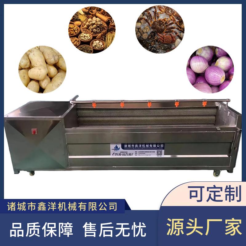 全自动毛辊清洗机胡萝卜红薯莲藕清洗去皮抛光机食品加工设备