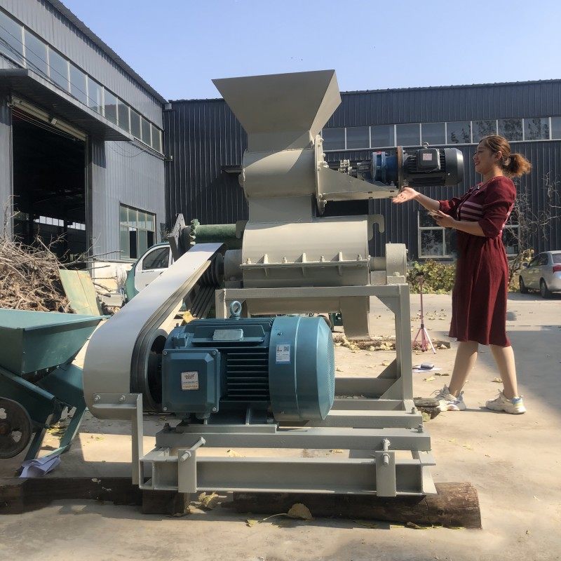 豆腐渣饲料粉碎机 高湿高粘有机肥细粉设备 酒糟稻壳打粉生产线