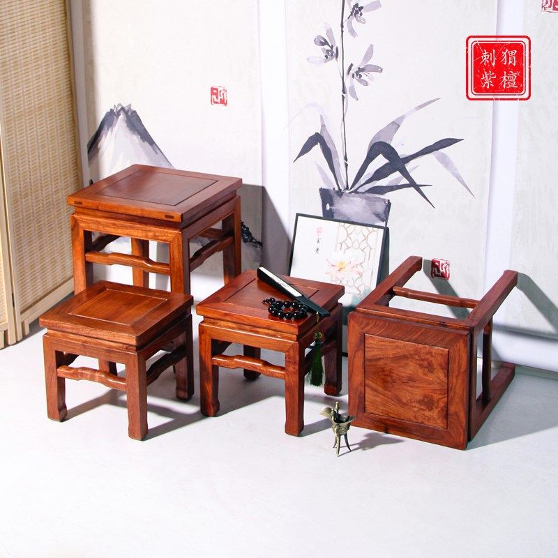 花梨木方凳红木儿童矮凳中式实木沙发凳简约榫卯茶几凳小户型餐凳,住宅家具,换鞋凳,淘宝优惠券,粉丝福利购,淘宝优惠卷