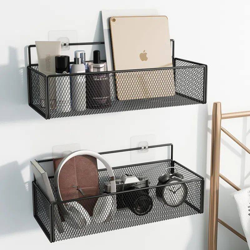 墙上置物架免打孔宿舍收纳架寝室书架卫生间浴室架子壁挂式床头架,收纳整理,壁式收纳盒,淘宝优惠券,粉丝福利购,淘宝优惠卷