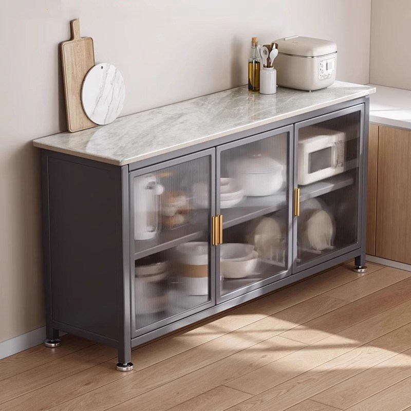 厨房置物a架落地多层岩板收纳柜多功能微波炉烤箱切菜餐边碗储物