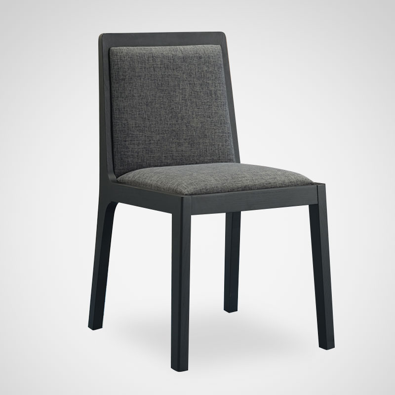 北欧实木餐椅 h家用白蜡木椅子 简约布艺软包凳子靠背椅吃饭餐桌