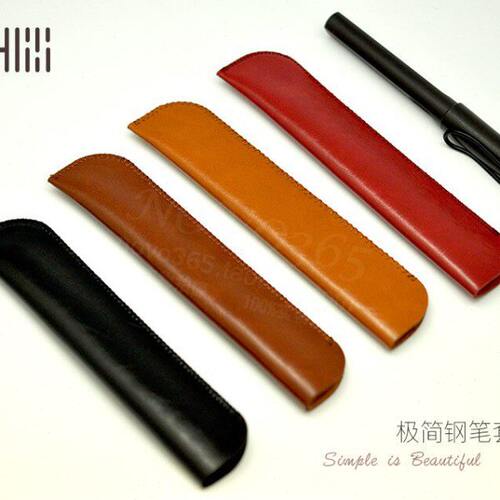 极简疯马纹革超薄凌美LAMY2000便携钢笔皮套笔套签字笔保护套内袋