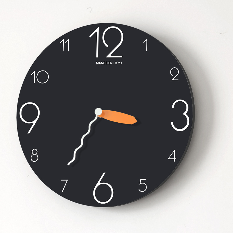 个性挂钟c静音客厅家用现代简约钟表挂墙挂表创意网红新款2023时