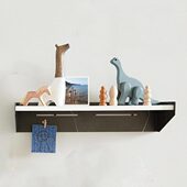 铁艺墙上置物架客厅房间墙面装 饰架卧室搁板墙壁隔板路由器挂墙