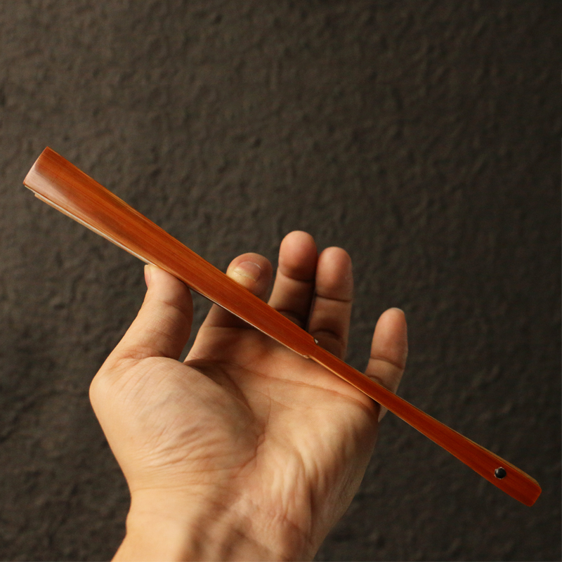 7寸老躺椅老料浙派安吉老艺人纯手工精工制作文人折扇竹扇子收藏